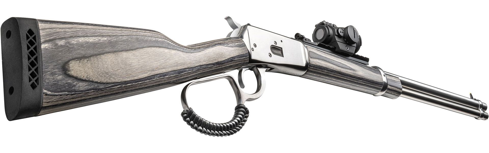 Wood, Grey Laminate, polished stainless, 357 MAG / 38 SPECIAL +P, 20 in.